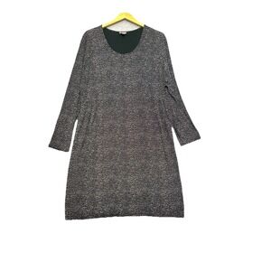 J Jill Wearever Dress Abstract Sz‎ XL Womens Stretch Knit Shift Artsy Career